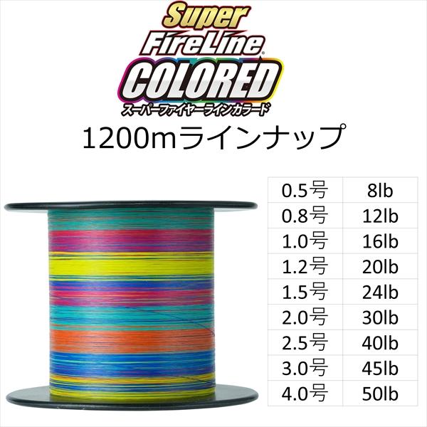 バークレイ ライン スーパーファイヤーライン0.5号 8LB 1200M カラードの画像