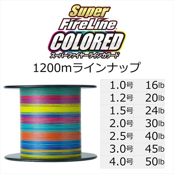 バークレイ PEライン スーパーファイヤーライン 1.0号 16LB 1200M カラードの画像
