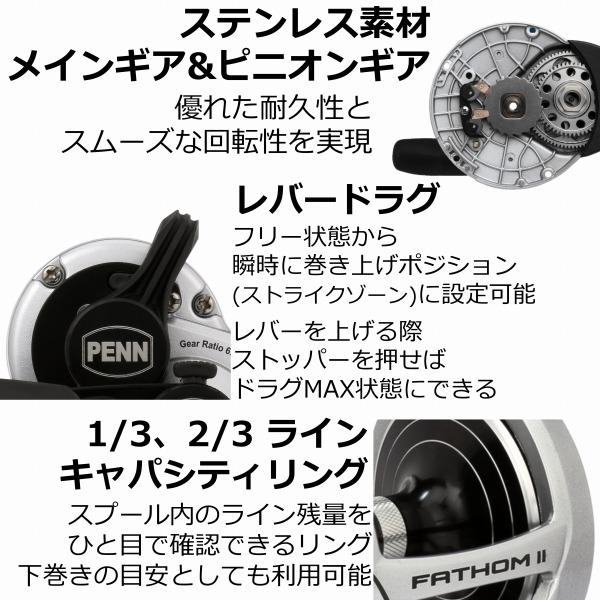 PEN ペン ベイトリール ファゾム II 2speed FTHII10XNLD2 : 釣具の