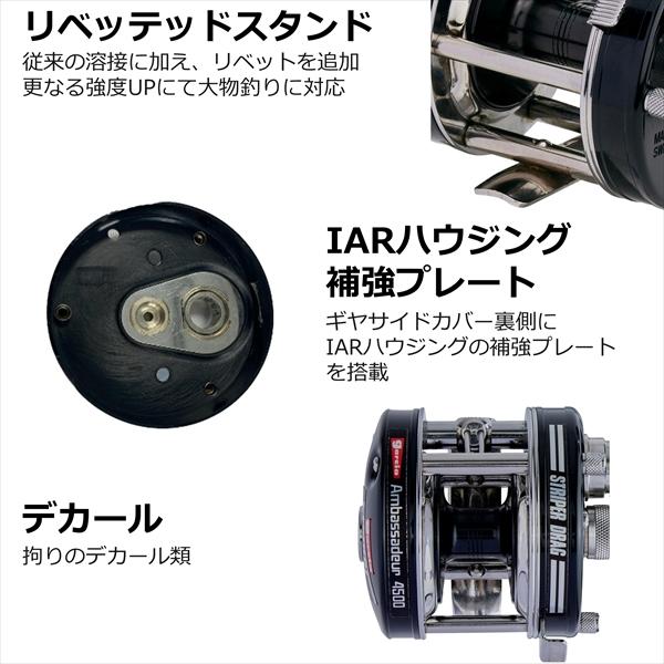 AbuGarcia アブガルシア ベイトリール AMB.5500 Striper Black （右