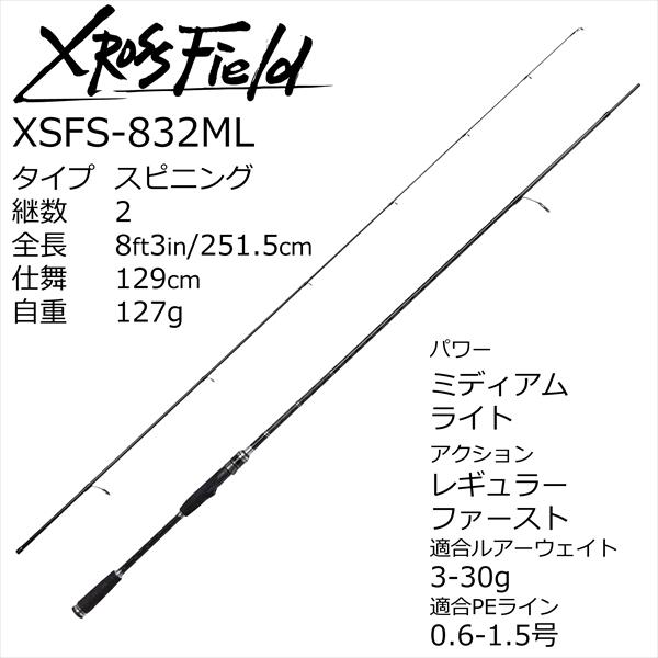AbuGarcia アブガルシア クロスフィールド XSFS-832ML （スピニング・2