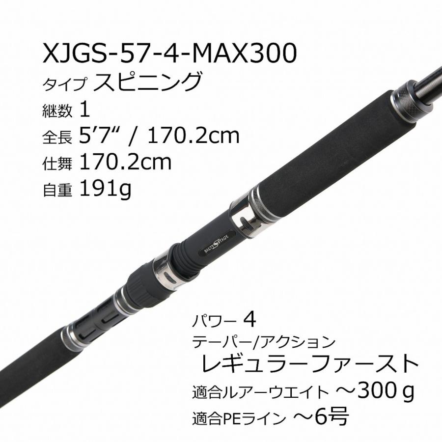 ピュアフィッシングジャパン オフショアロッド ソルティーステージ PT Jigging XJGS-57-4-MAX300 全長(ft/cm)5.7インチ/170.2 1552348【大型商品】の画像