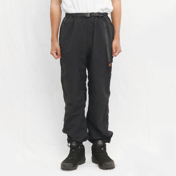 グラミチ ナイロントラックパンツ (NYLON TRACK PANT) キャスティングオリジナルカラー ブラック Lの画像