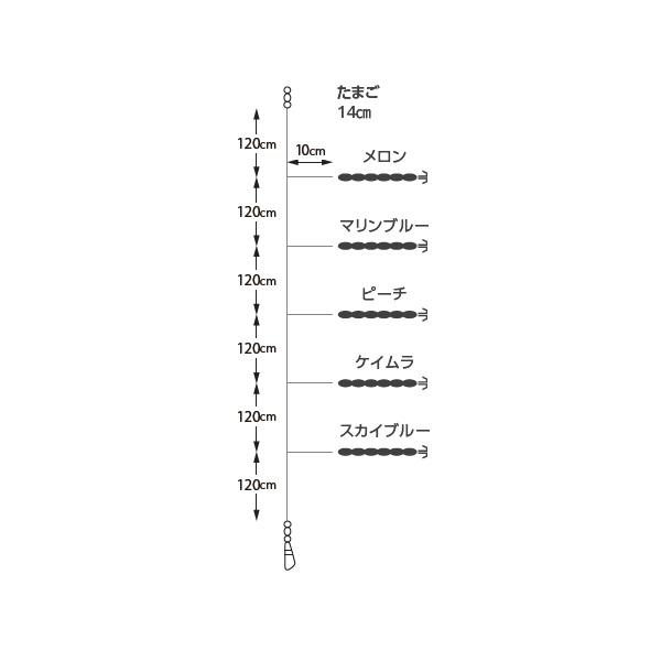 ヤマシタ 仕掛け タグリグ TM 14-1 5本 |  | 01