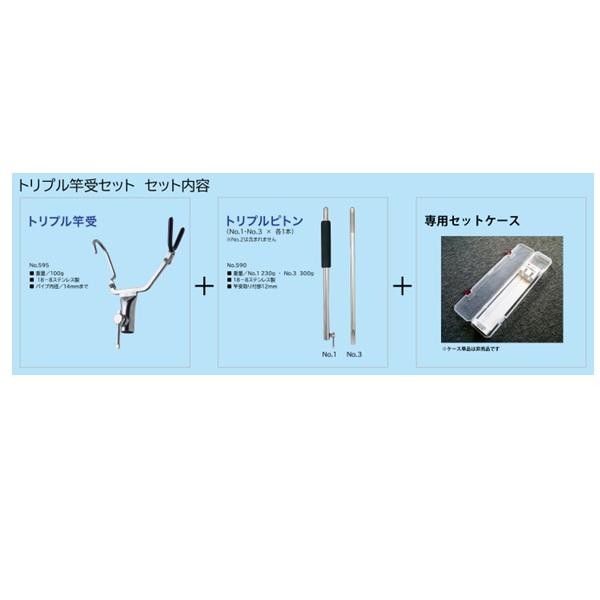 昌栄 磯用品 595-1 トリプル竿受セット(ケース付) |  | 01
