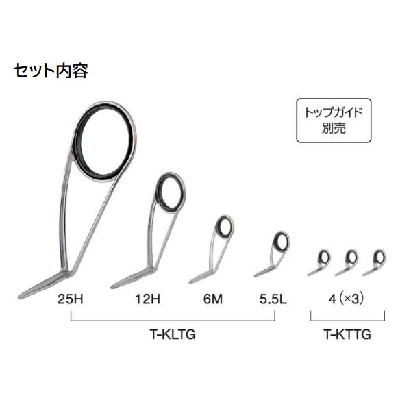 富士工業 ガイド T-KLTG25H7 チタン TORZITE ガイドセット スピニングバスセット_1