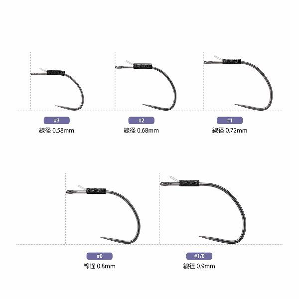 バリバス ワームフック デスロックステッチ #1 | VARIVAS | 02