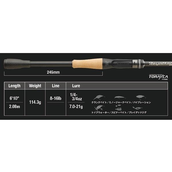 JACKALL（ジャッカル） バスロッド リボルテージ RVII-C610M (ベイト/2