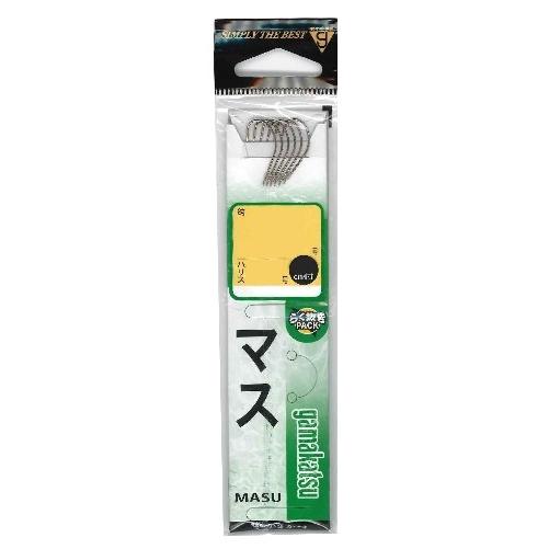 がまかつ 糸付 マス 茶 8号-ハリス0.8 針(qh)｜casting