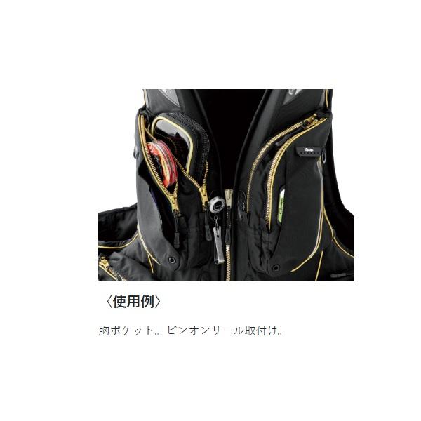がまかつ ライフジャケット GM2183 アルテマシールドプロ フローティングベスト ブラック/カーボンブラック 5Lの画像