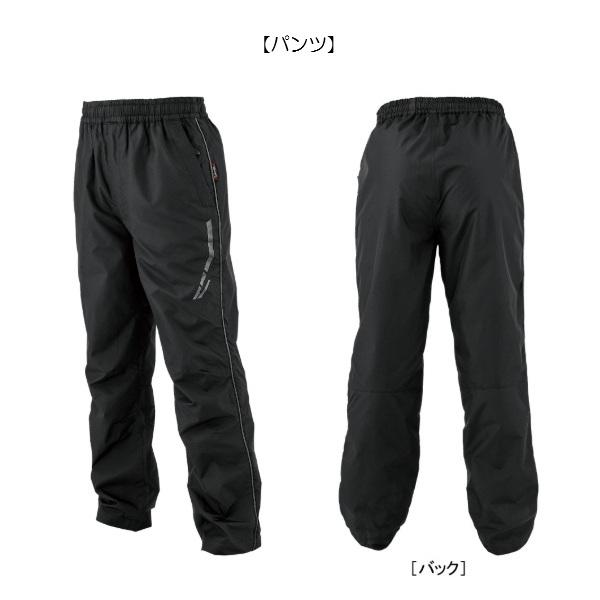 がまかつ 防寒服アウター GM3791 ウィンドブレーカースーツ ブラック×ブラック LLの画像
