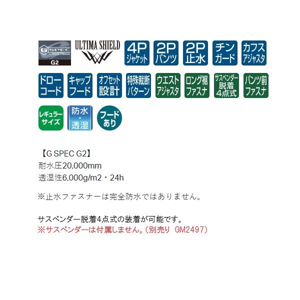 がまかつ レインウェア GM3797 アルテマシールドレインスーツ レッド L_3