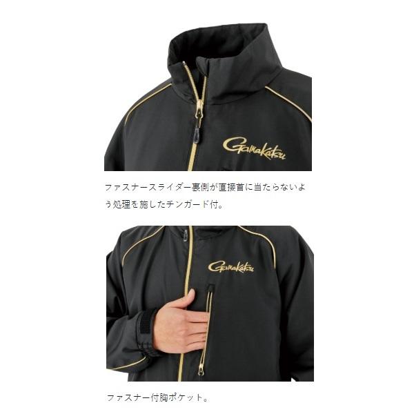 がまかつ 防寒服アウター GM3795 コアサーモジャケット ブラック×ゴールド 3Lの画像