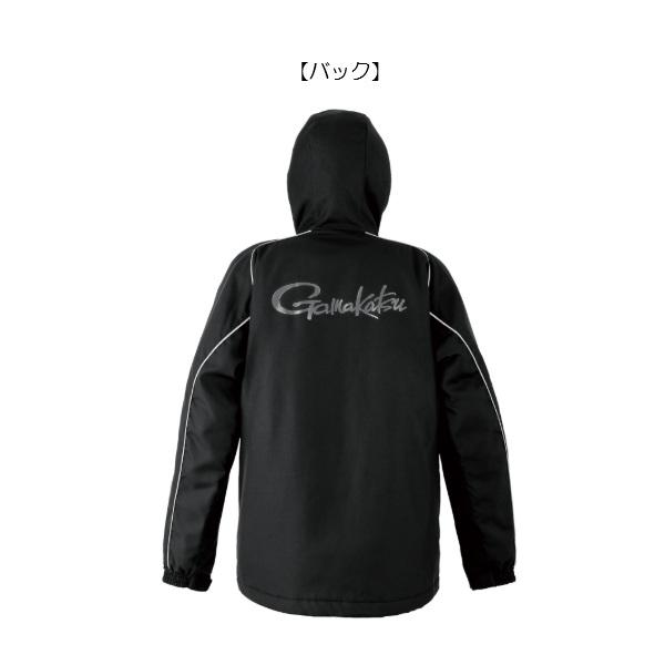 がまかつ 防寒服アウター GM3796 コアサーモフーディ ブラック×ブラック 5Lの画像