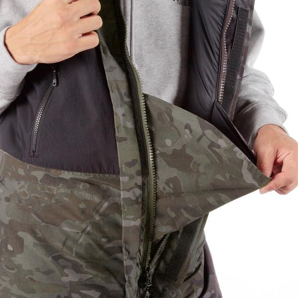 フォックスファイヤー 防寒服アウター フロストレイクビブ ブラックカモ L_7