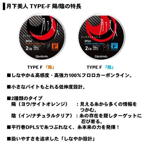 【ネコポス対象品】ダイワ 月下美人 タイプ-F 陰 C(ナチュラルク・潟A) 2lb 150m ライン | DAIWA（釣り） | 02