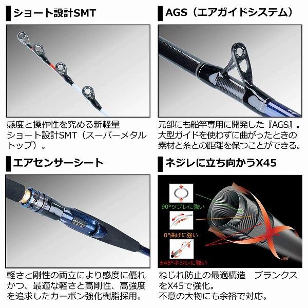 ダイワ 極鋭ヒラメ MH-270・R (ベイト 2ピース) 船竿｜バスロッド