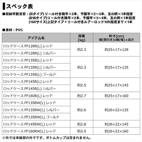 DAIWA（ダイワ） FF135RW(L) ロッドケース シルバー : 釣具の