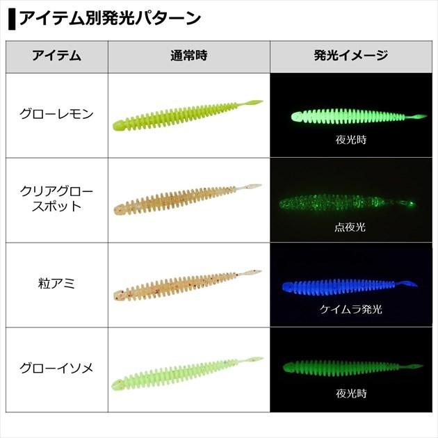 【ネコポス対象品】ダイワ ワーム 月下美人 アジングビーム バチコンカスタム ストロング 2.3インチ グローレモン ワーム | DAIWA（釣り） | 04