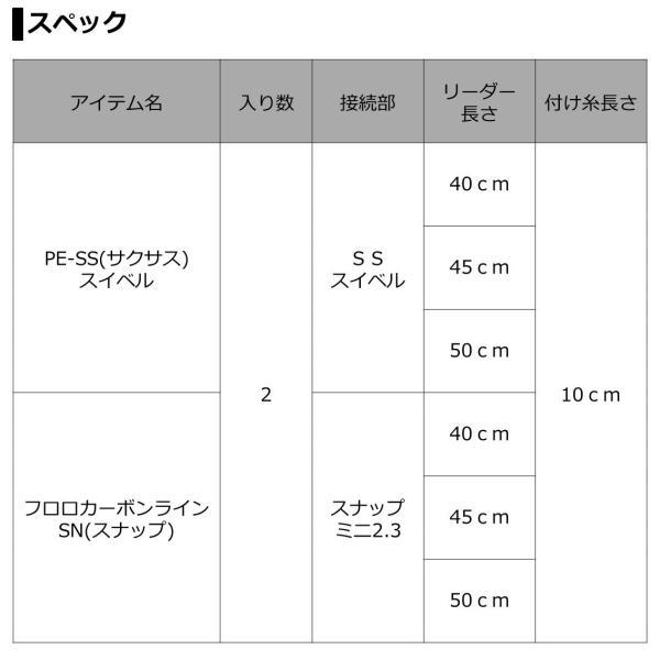 【ネコポス対象品】ダイワ 快適ワカサギ電動リーダー PE SS(サクサス)スイベル 45cm-0.5号 仕掛け | DAIWA（釣り） | 03