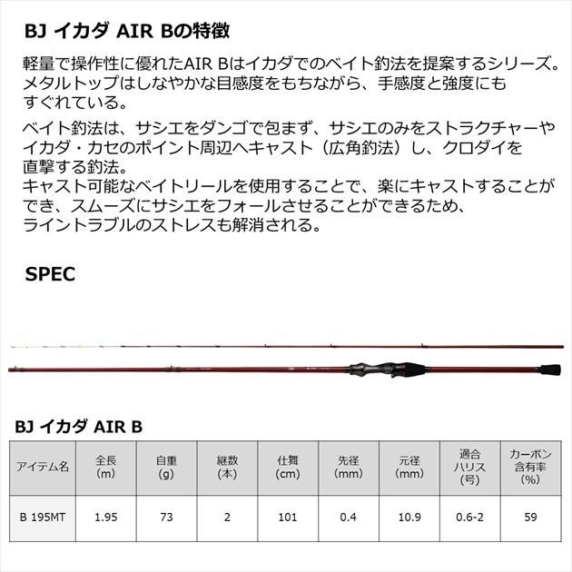 DAIWA（ダイワ） 筏竿 BJ イカダAIR B 195MT(ベイト 2ピース) : 釣具の