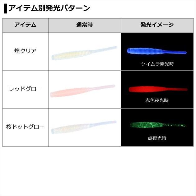 【ネコポス対象品】ダイワ ワーム 月下美人 ビームスティック 1.5インチ グローピンク | DAIWA（釣り） | 04