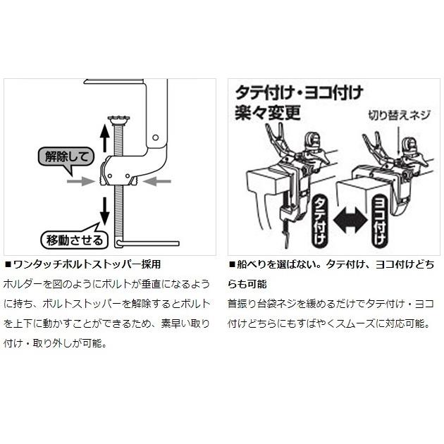 ダイワ ライトホルダーメタルα 160CH ガンメタブルー | DAIWA（釣り） | 01