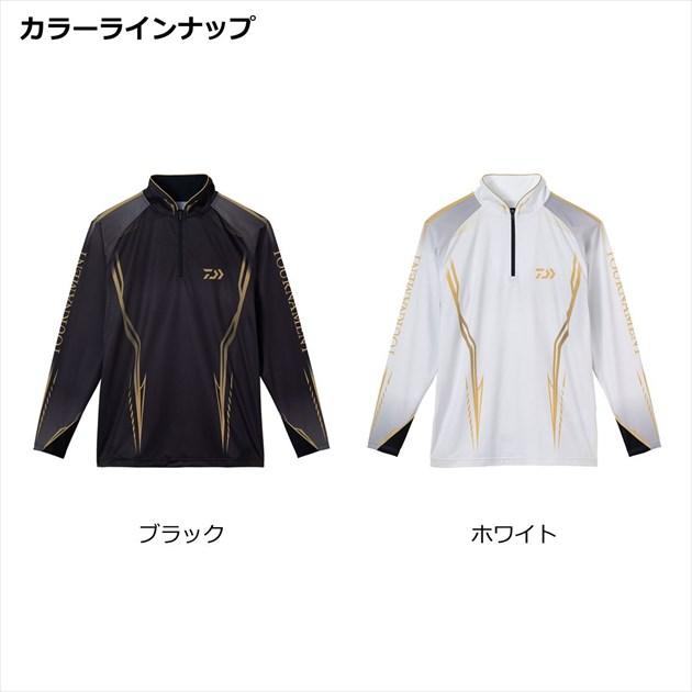 【美品】daiwa ダイワ ドライフルジップシャツ ホワイト XLサイズ 釣具 DAIWA（釣り） ダイワ ウェア DE-7322T トーナメント ハーフ