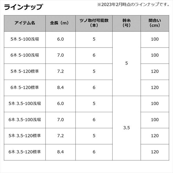 【ネコポス対象品】ダイワ サルカン 快適直結プラスイカリーダー SV 5本-3.5号-120標準 | DAIWA（釣り） | 05