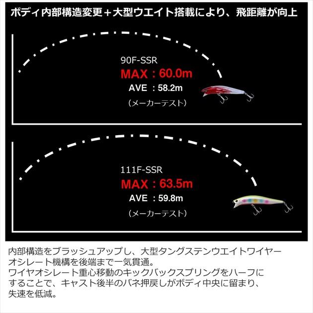 【ネコポス対象品】ダイワ シーバスルアー モアザン クロスウエイクR 90FSSR アデルダブルチャートコノシロ(qh)｜casting｜05