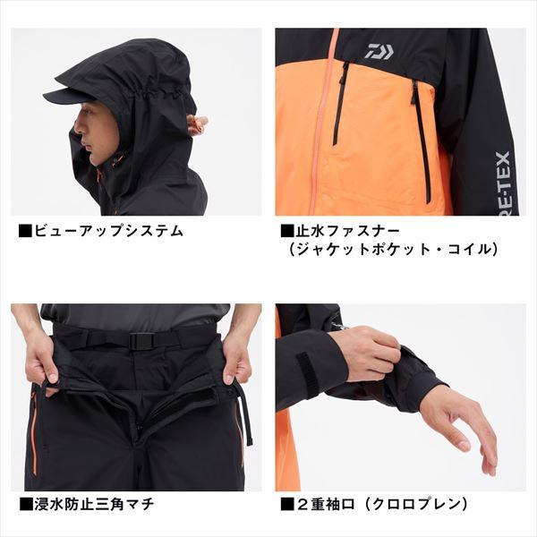 ダイワ レインウェア DR-1924 ゴアテックス(GORE-TEX) バーサタイルレインスーツ ブラック XL(qh)｜casting｜06