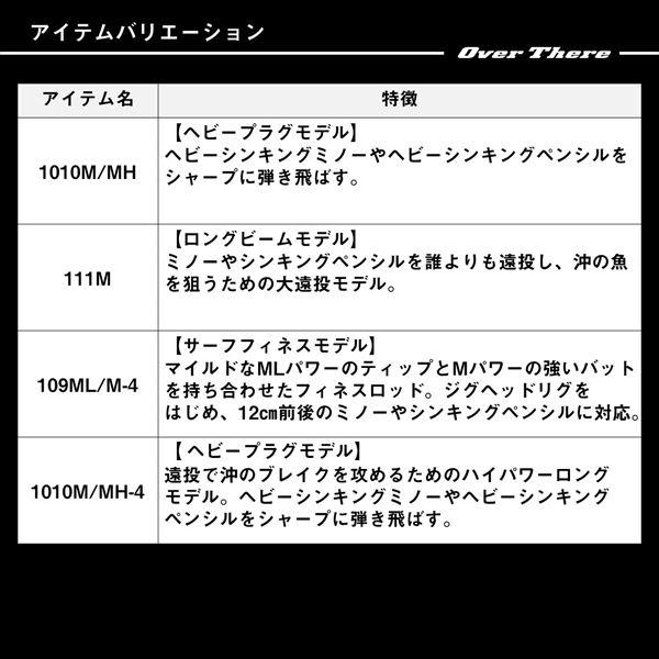 ダイワ ショアジグロッド オーバーゼア 109ML/M-4・K(4ピース)