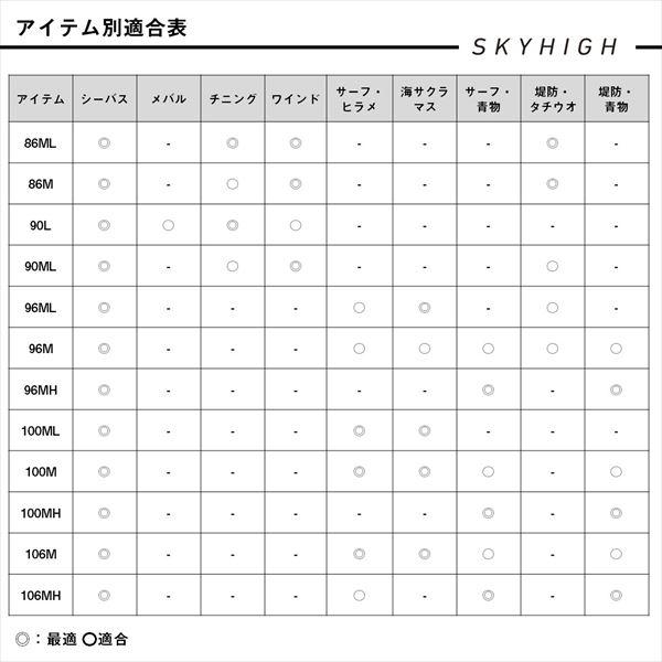 ダイワ シーバスロッド スカイハイ 90L(スピニング 2ピース)の画像