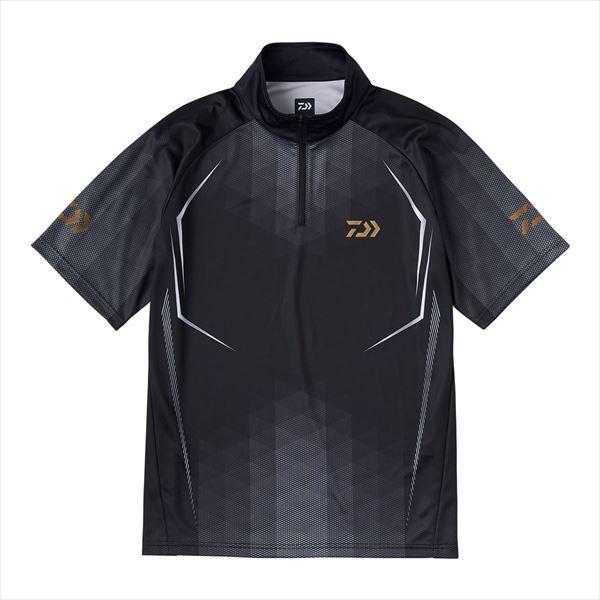 ダイワ ウェア DE-7625 ショートスリーブハーフジップシャツ ブラック M | DAIWA（釣り）