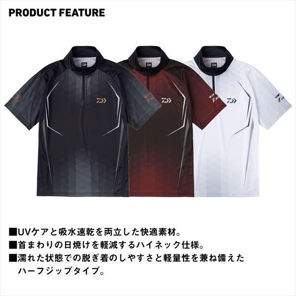 ダイワ ウェア DE-7625 ショートスリーブハーフジップシャツ ブラック M | DAIWA（釣り） | 05