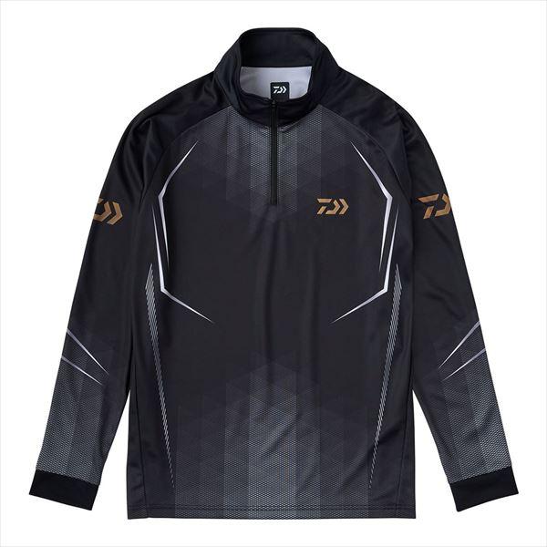 ダイワ ウェア DE-7525 ロングスリーブハーフジップシャツ ブラック 2XL | DAIWA（釣り）