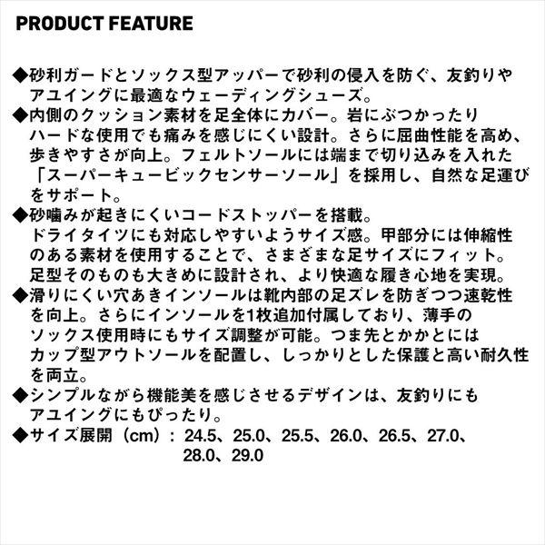 ダイワ DS-2551 ウェーディングシューズJG(フェルトスパイクソール) ブラック 27.0 | DAIWA（釣り） | 05