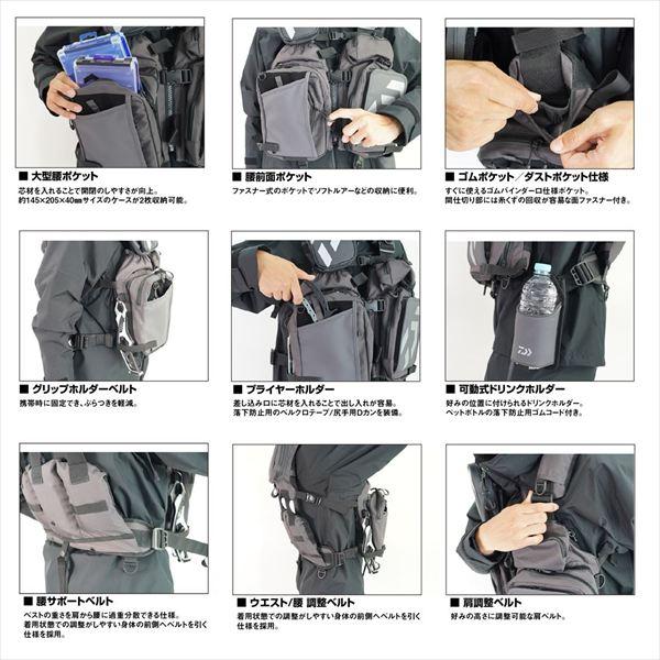 【予約品】 ダイワ ライフジャケット DF-6026 ベンチクールエアーゲームベスト ブラックカモ フリー 【3月下旬頃発売予定 ※他商品同時注文不可】 | DAIWA（釣り） | 04