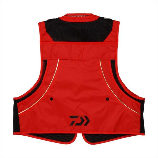 ダイワ フィッシングベスト DV-3025 フィッシングショートベスト レッド 2XL_1
