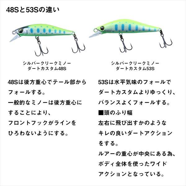 【爆買】ダイワ トラウトプラグ シルバークリークミノーダートカスタム53S グローヤマメ | DAIWA（釣り） | 03