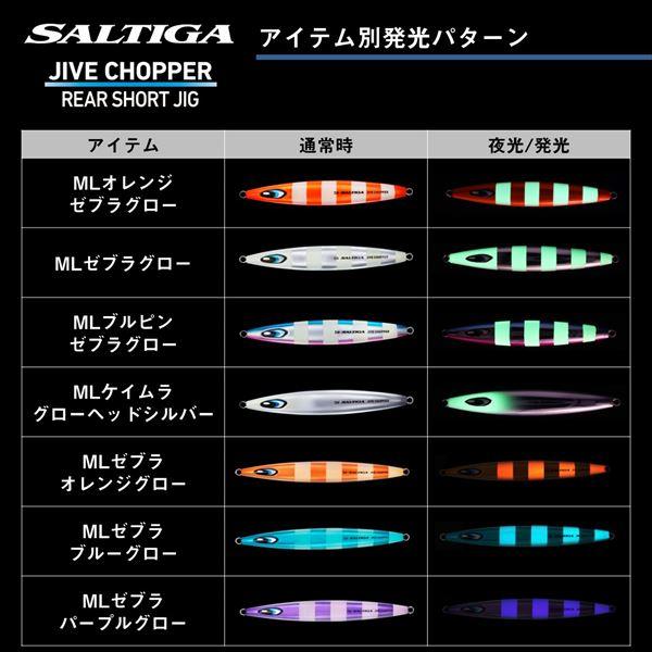ダイワ メタルジグ ソルティガジャイブチョッパー 130g MLゼブラパープルグロー | DAIWA（釣り） | 04