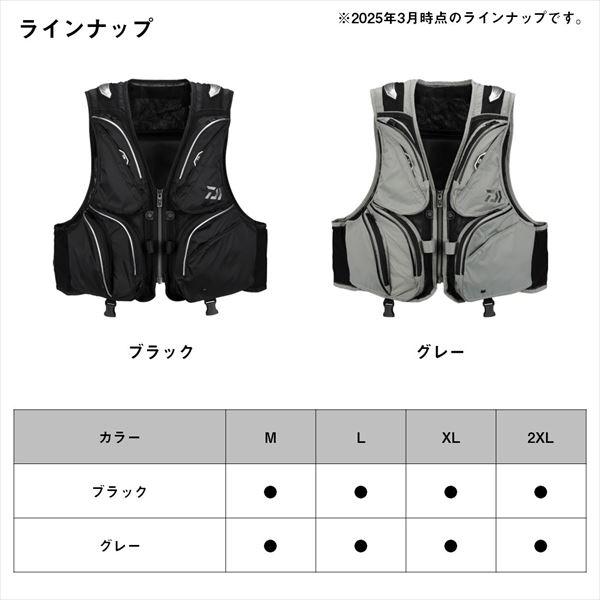 ダイワ ライフジャケット DV-3025F フロートショートフィッシングベスト グレー XL_6