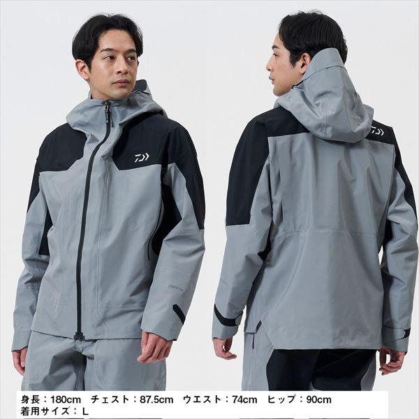 ダイワ レインウェア DR-1125J GORE-TEX ロックガードレインジャケット グレー M_2