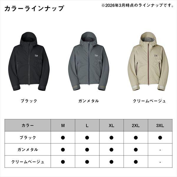 ダイワ レインウェア DR-3926J レインマックス(RAINMAX) ライトショートレインジャケット クリームベージュ XLの画像