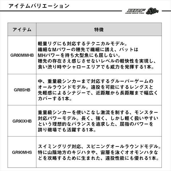 【予約品】 ダイワ ロックフィッシュロッド ハードロックフィッシュ(HRF) SX GR85HB(ベイト 2ピース) 【5月中旬頃発売予定 ※他商品同時注文不可】