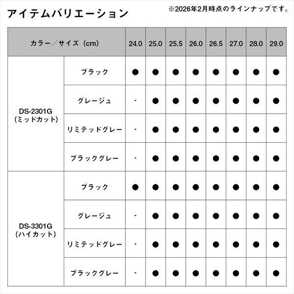 ダイワ  DS-3301G FOGLER GORE-TEX ハイカット(ラジアルソール)  ブラックグレー 28.0の画像