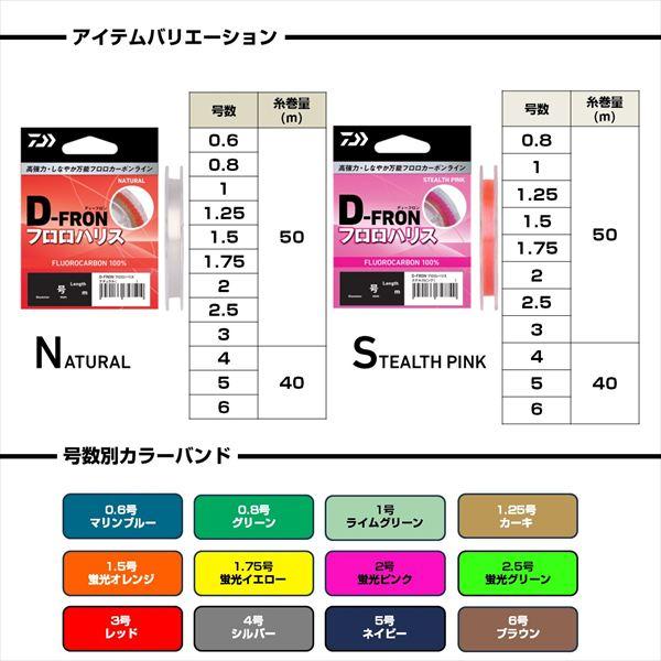 ダイワ ハリス 25Dフロンフロロハリス ステルスピンク 1.75号-50M | DAIWA（釣り） | 03