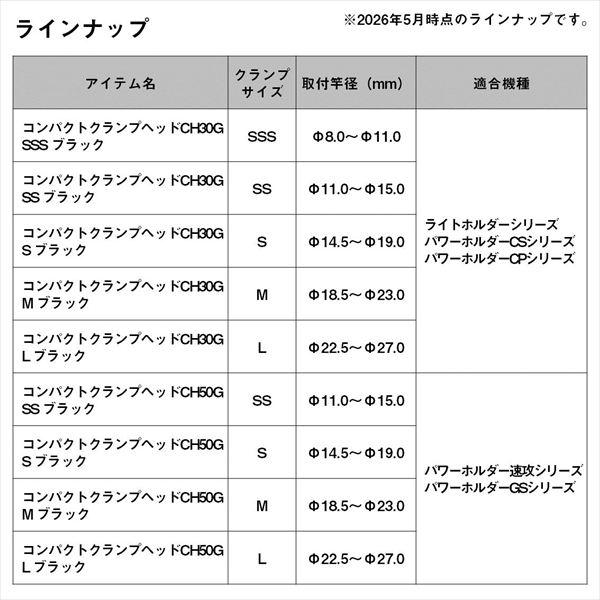 ダイワ コンパクトクランプヘッド CH30G S ブラック | DAIWA（釣り） | 03