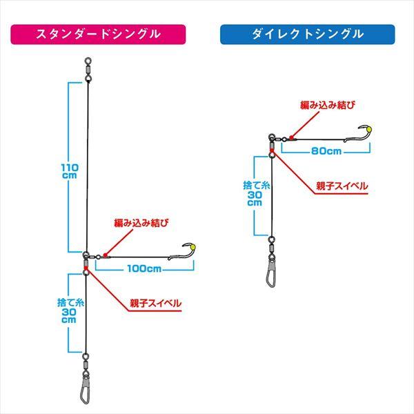 ダイワ 仕掛け 船のませ泳がせ仕掛け LBG ダイレクトシングル1本針 2S 15-16-18 | DAIWA（釣り） | 03