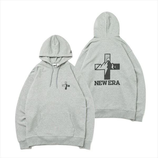 ニューエラジャパン ウェア 裏毛 スウェット プルオーバーフーディー NEW ERA Cross Sunrise グレー M : 釣具の ...